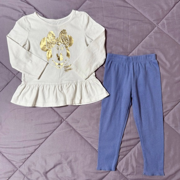 ❤️4 for $20❤️ Disney Jumping Beans shirt & Jessica Simpson Leggings 18 & 24M - Picture 1 of 11